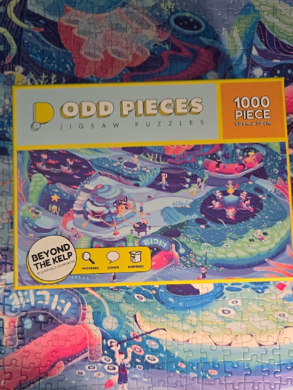 Vibrant Ocean Fantasy Puzzle – Blue & Purple Artistic Jigsaw